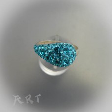 Сребърен дамски пръстен с камъни Swarovski R-241